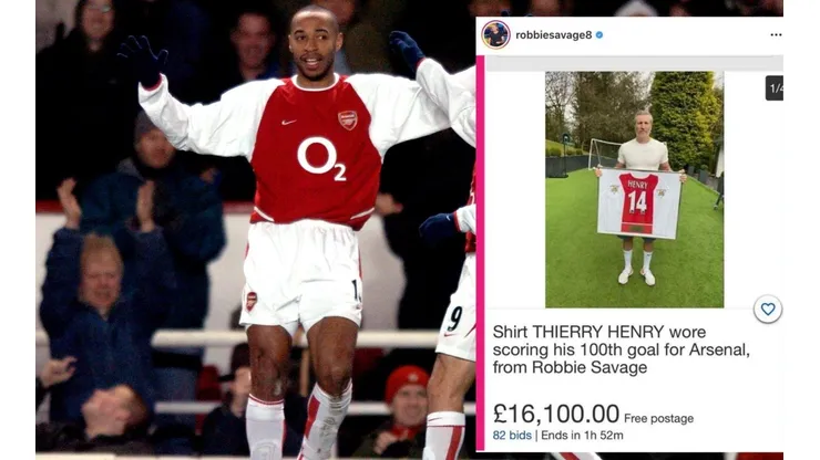 Thierry Henry y la camiseta del gol 100