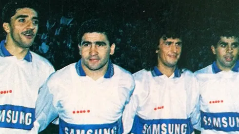 Alberto Acosta junto a Néstor Gorosito, Sergio y Jorge Vázquez.