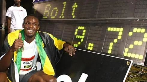 Bolt tiene la marca de 9.72 segundos en los 100 metros lisos.