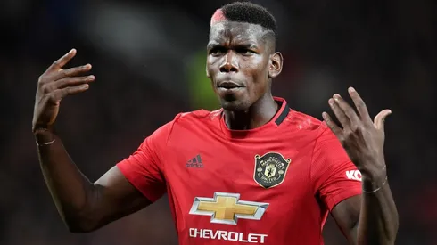 Paul Pogba en su última temporada en el Manchester United