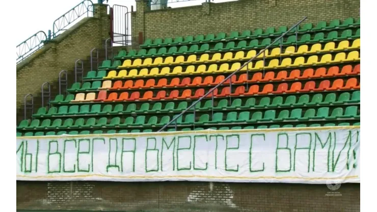 Así lucen las graderías en Bielorrusia