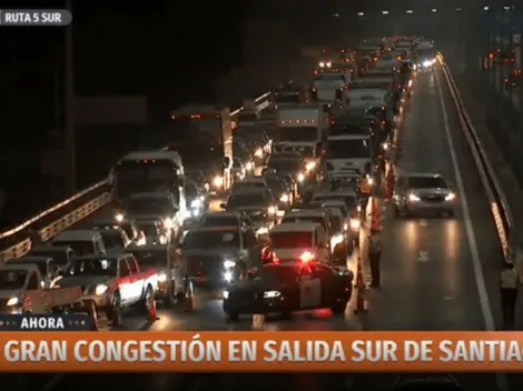 Impactantes imágenes de la Salida Sur de Santiago congestionada pese a la cuarentena