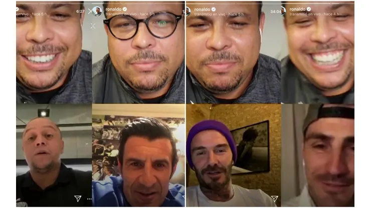 El poderosísimo live de Ronaldo con Roberto Carlos, Figo, Beckham y Casillas.