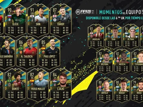 Mira la lista de jugadores del TOTW Moments 4 del FUT20