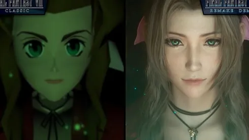 El nivel de detalle de Aeris Gainsborough es brutal en comparación con su versión de 1997.