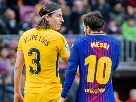 Filipe Luis cuenta que le pegaba a Messi para detenerlo