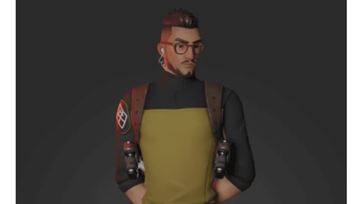 El diseño de la posible nueva skin del Fortnite.