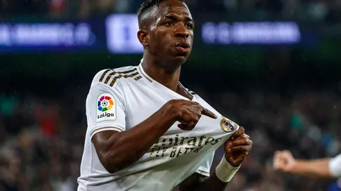 Vinicius marcó en el último clásico ante el Barça