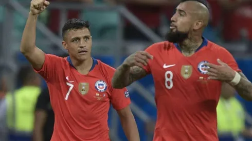 Alexis junto a Arturo Vidal en la última Copa América