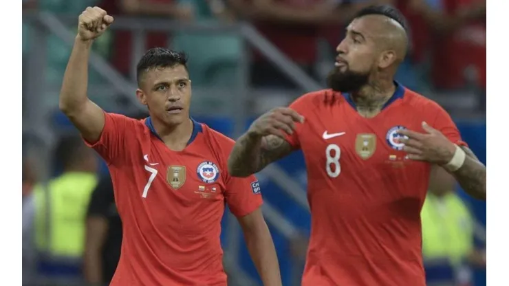 Alexis junto a Arturo Vidal en la última Copa América
