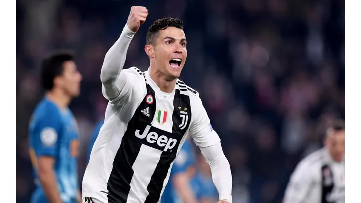 Cristiano Ronaldo festejando un gol en la Juve