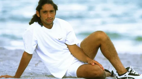 Ríos en su tiempo de jugador en las playas de Miami