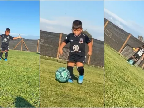 Leo Valencia viste a su hijo de Colo Colo y regalonea en familia