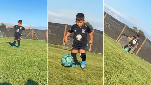 Leo Valencia regaloneando con su hijo