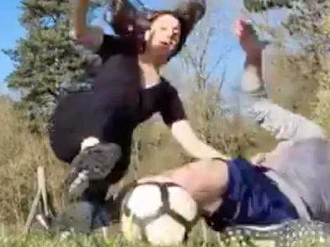 Pelota profe: Jack Wilshere se barre con todo contra su esposa