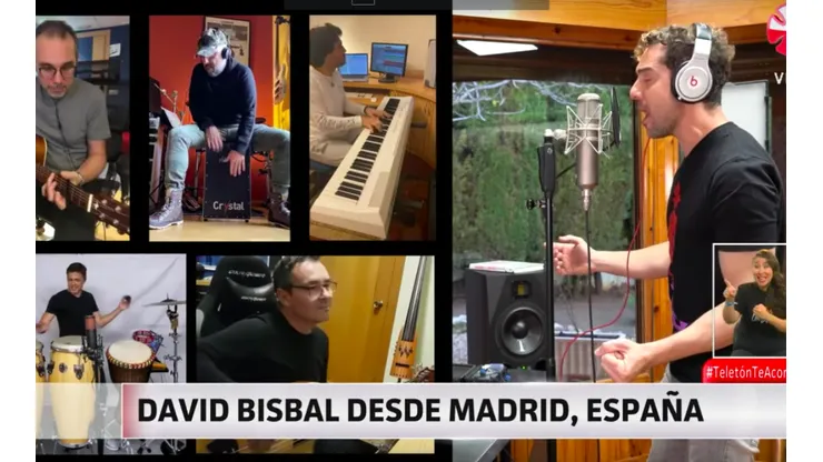 David Bisbal grabó junto a sus músicos un tema especial para la campaña solidaria.