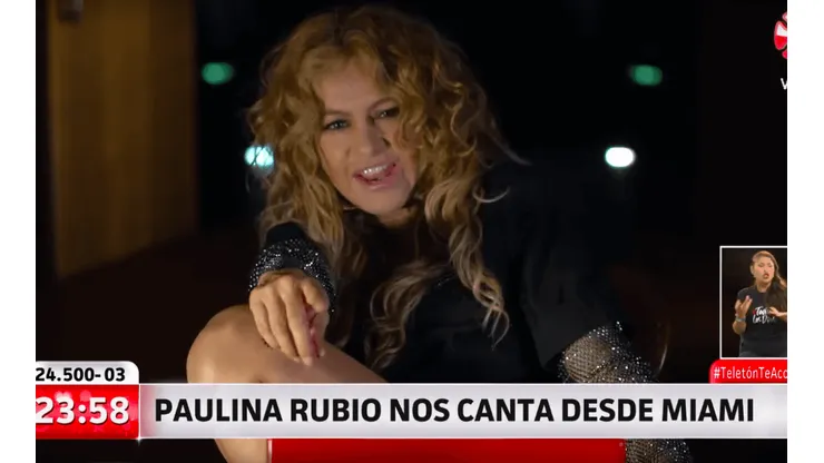 Paulina Rubio en su contacto en directo desde Miami.