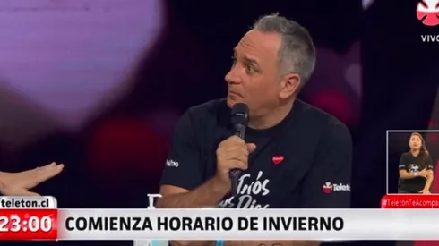 Eduardo Fuentes tuvo que pedirle un minuto de silencio a Luis Jara durante la Teletón.