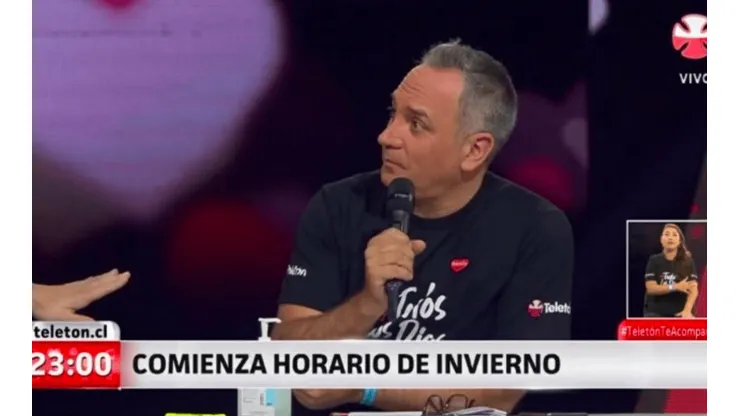 Eduardo Fuentes tuvo que pedirle un minuto de silencio a Luis Jara durante la Teletón.
