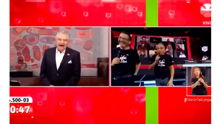 Don Francisco no tuvo piedad a la hora de reírse de Luis Jara en la Teletón.