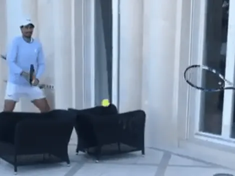 Video: Nadal desafía a su hermana en un improvisado partido de tenis