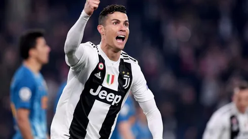 Cristiano Ronaldo festejando un gol en la Juventus