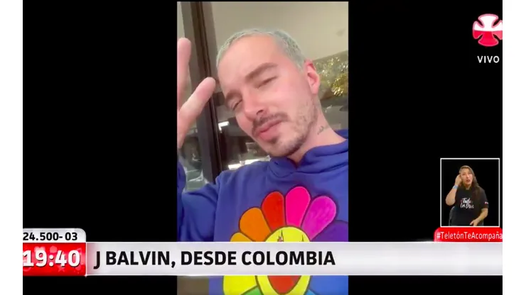 J Balvin envió un saludo desde su cuarentena en Colombia.