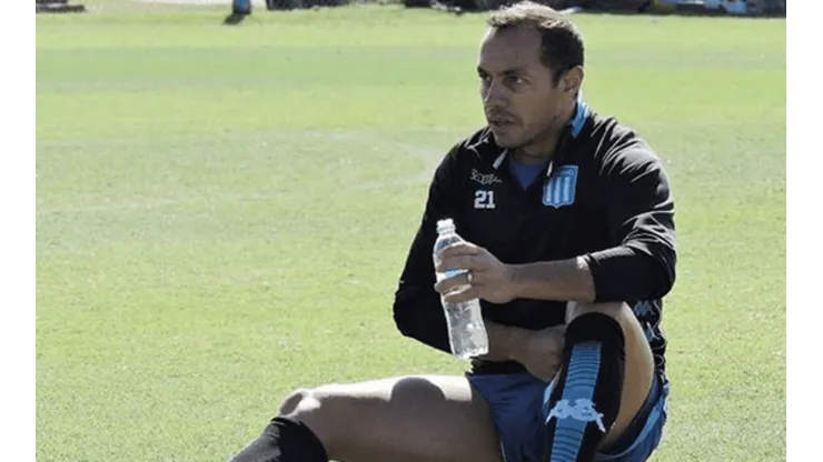 Díaz entrenando en Racing