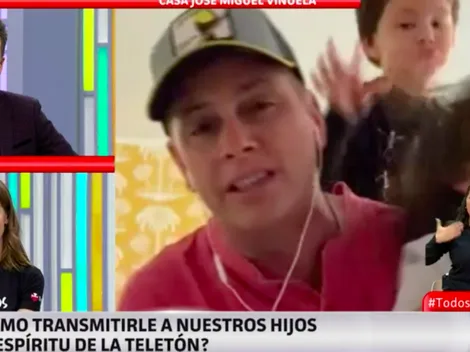 Teletón: hijos de José Miguel Viñuela se desordenan en plena videollamada