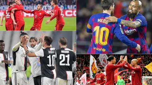 Los cuatros campeones de Europa si es que se termina el fútbol por esta temporada