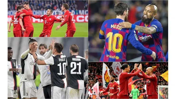 Los cuatros campeones de Europa si es que se termina el fútbol por esta temporada