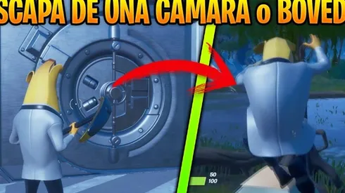 Como escapar de una cámara/bóveda por un pasadizo secreto en el Fortnite