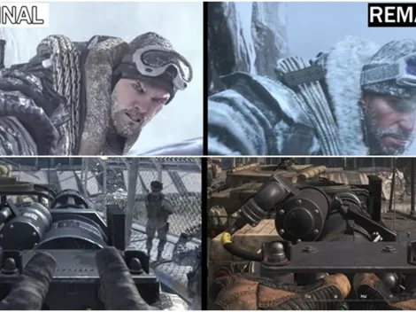 Así se ve la comparación entre el Modern Warfare 2 original y remasterizado