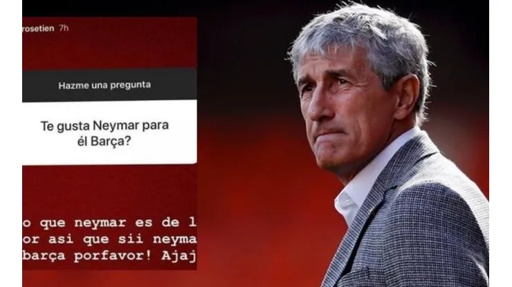 El hijo de Setien contestando preguntas en Instagram