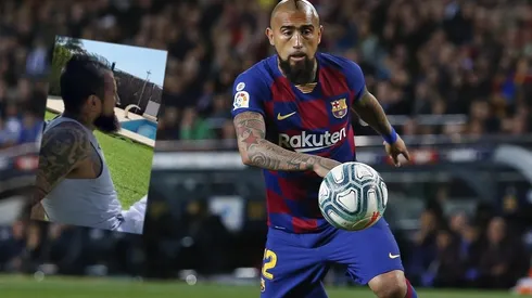 Vidal en cuarentena y en la cancha.