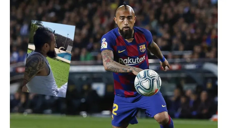 Vidal en cuarentena y en la cancha.