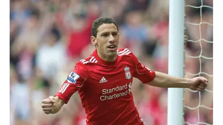 Maxi Rodríguez en su paso por Liverpool
