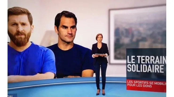 El Messi fake en la TV de Francia.