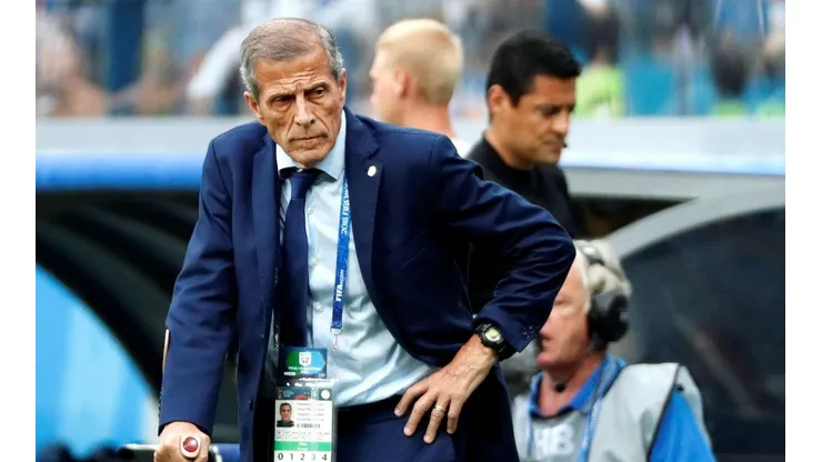 Óscar Tabárez en el Mundial 2018