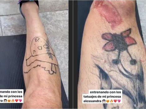 Ternura: Gary Medel deja que su hija le dibuje "tatuajes" en las piernas