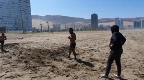 El entrenamiento de Puch.