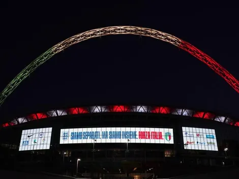 Lindo homenaje de Inglaterra a Italia en Wembley