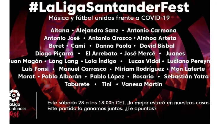 El deporte y la música se unen en un mega festival para combatir el covid-19.