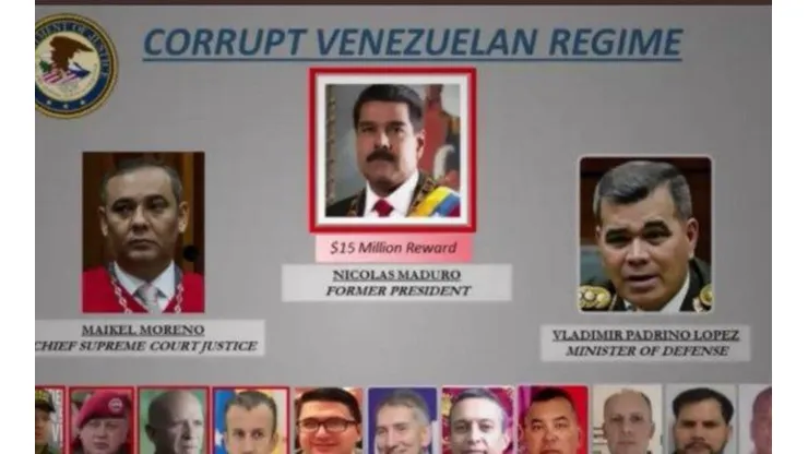 Ofrecen recompensa por captura de presidente de Venezuela, y varios de sus hombres fuertes.