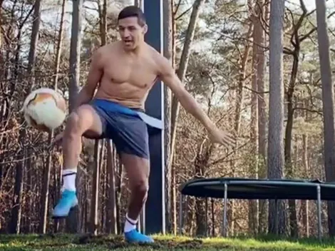 Alexis se entrena al máximo esfuerzo en medio de la cuarentena