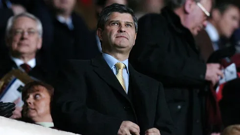 Fernando Martín en su época de presidente del Real Madrid.