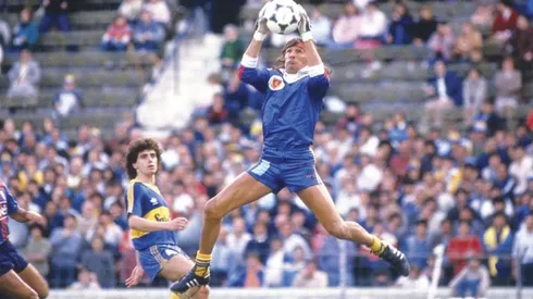 Hugo Gatti en su última etapa en Boca Juniors