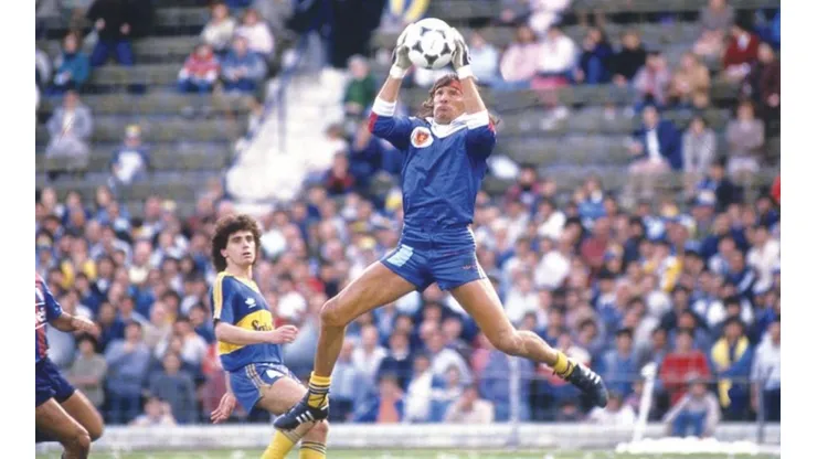 Hugo Gatti en su última etapa en Boca Juniors