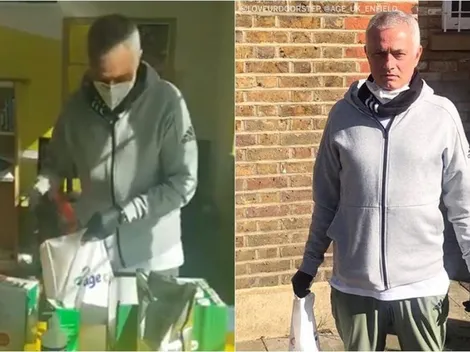 Mourinho junta comida para abuelitos en medio de la pandemia