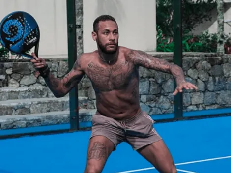Neymar pasa la cuarentena jugando paddle y Puyol lo desafía